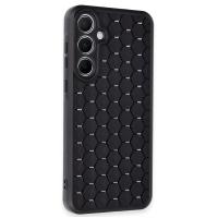 Newface Samsung Galaxy A15 4G Kılıf Petek Silikon Kapak - Siyah