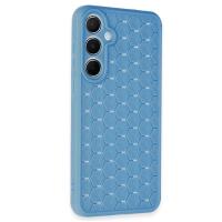 Newface Samsung Galaxy A25 5G Kılıf Petek Silikon Kapak - Mavi