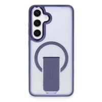 Newface Samsung Galaxy S24 Tork Magsafe Standlı Kapak - Lacivert