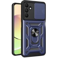 Newface Samsung Galaxy M15 Kılıf Pars Lens Yüzüklü Silikon - Lacivert