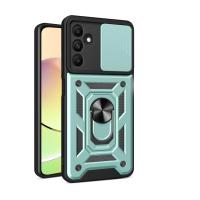 Newface Samsung Galaxy M15 Kılıf Pars Lens Yüzüklü Silikon - Yeşil