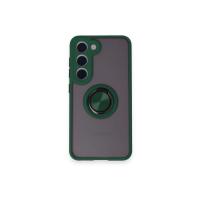 Newface Samsung Galaxy M15 Kılıf Montreal Yüzüklü Silikon Kapak - Yeşil