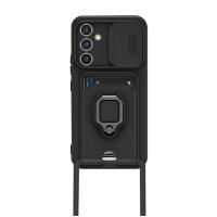 Newface Samsung Galaxy S24 FE Kılıf Zuma Kartvizitli Yüzüklü Silikon - Siyah