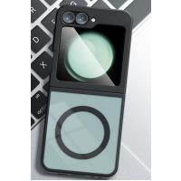 Newface Samsung Galaxy Z Flip 6 Kılıf Blur Fold Magsafe Kapak - Siyah