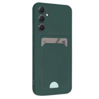 Newface Samsung Galaxy S24 FE Kılıf Kelvin Kartvizitli Silikon - Koyu Yeşil