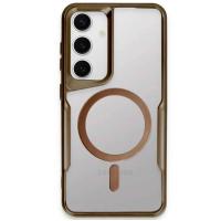 Newface Samsung Galaxy S24 Kılıf Boyi Magsafe Silikon Kapak - Kahverengi