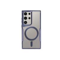 Newface Samsung Galaxy S24 Ultra Kılıf Boyi Magsafe Silikon Kapak - Gümüş