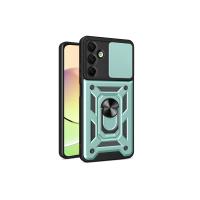 Newface Samsung Galaxy A16 5G Kılıf Pars Lens Yüzüklü Silikon - Yeşil