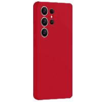 Newface Samsung Galaxy S25 Ultra Kılıf Nano içi Kadife Silikon - Kırmızı