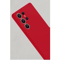 Newface Samsung Galaxy S25 Ultra Kılıf Nano içi Kadife Silikon - Kırmızı