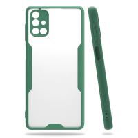 Newface Samsung Galaxy M51 Kılıf Platin Silikon - Yeşil