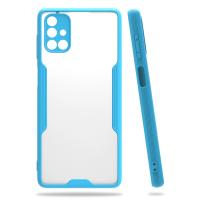 Newface Samsung Galaxy M51 Kılıf Platin Silikon - Mavi