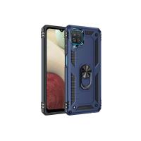 Newface Samsung Galaxy A22 Kılıf Sofya Yüzüklü Silikon Kapak - Lacivert