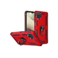 Newface Samsung Galaxy A22 Kılıf Sofya Yüzüklü Silikon Kapak - Kırmızı