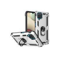 Newface Samsung Galaxy A22 Kılıf Sofya Yüzüklü Silikon Kapak - Gümüş