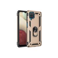 Newface Samsung Galaxy A22 Kılıf Sofya Yüzüklü Silikon Kapak - Gold