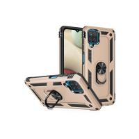 Newface Samsung Galaxy A22 Kılıf Sofya Yüzüklü Silikon Kapak - Gold