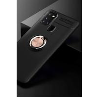 Newface Samsung Galaxy M31 Kılıf Range Yüzüklü Silikon - Siyah-Gold