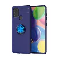 Newface Samsung Galaxy M31 Kılıf Range Yüzüklü Silikon - Mavi