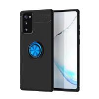 Newface Samsung Galaxy Note 20 Kılıf Range Yüzüklü Silikon - Siyah-Mavi