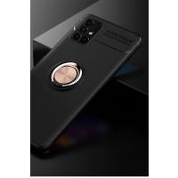 Newface Samsung Galaxy M51 Kılıf Range Yüzüklü Silikon - Siyah-Gold