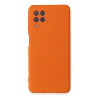 Newface Samsung Galaxy A22 Kılıf Nano içi Kadife Silikon - Turuncu