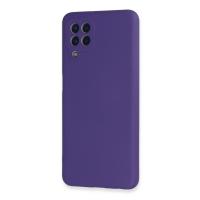 Newface Samsung Galaxy A22 Kılıf Nano içi Kadife Silikon - Mor