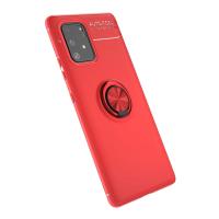Newface Samsung Galaxy A91 / S10 Lite Kılıf Range Yüzüklü Silikon - Kırmızı