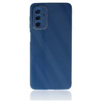 Newface Samsung Galaxy M52 5G Kılıf Glass Kapak - Mavi