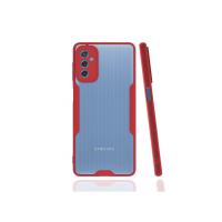 Newface Samsung Galaxy M52 5G Kılıf Platin Silikon - Kırmızı