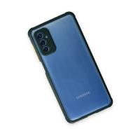 Newface Samsung Galaxy M52 5G Kılıf Miami Şeffaf Silikon - Koyu Yeşil