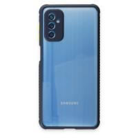 Newface Samsung Galaxy M52 5G Kılıf Miami Şeffaf Silikon - Lacivert