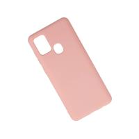 Newface Samsung Galaxy A21S Kılıf Nano içi Kadife Silikon - Pudra