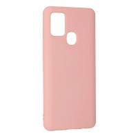 Newface Samsung Galaxy A21S Kılıf Nano içi Kadife Silikon - Pudra