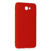 Newface Samsung Galaxy J7 Prime Kılıf Nano içi Kadife Silikon - Kırmızı