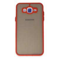 Newface Samsung Galaxy J7 Kılıf Montreal Silikon Kapak - Kırmızı