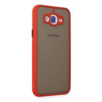 Newface Samsung Galaxy J7 Kılıf Montreal Silikon Kapak - Kırmızı