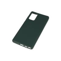 Newface Samsung Galaxy Note 20 Kılıf Nano içi Kadife Silikon - Koyu Yeşil