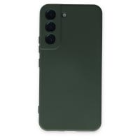 Newface Samsung Galaxy S22 Kılıf Nano içi Kadife Silikon - Koyu Yeşil