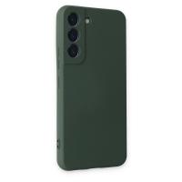 Newface Samsung Galaxy S22 Kılıf Nano içi Kadife Silikon - Koyu Yeşil