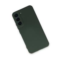 Newface Samsung Galaxy S22 Kılıf Nano içi Kadife Silikon - Koyu Yeşil