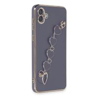 Newface Samsung Galaxy A04E Kılıf Esila Silikon - Gri