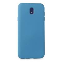Newface Samsung Galaxy J7 Pro / J730 Kılıf Nano içi Kadife Silikon - Mavi