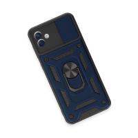 Newface Samsung Galaxy A04E Kılıf Pars Lens Yüzüklü Silikon - Lacivert