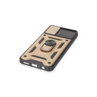 Newface Samsung Galaxy A04E Kılıf Pars Lens Yüzüklü Silikon - Gold