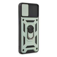 Newface Samsung Galaxy A04E Kılıf Pars Lens Yüzüklü Silikon - Yeşil