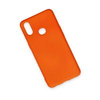 Newface Samsung Galaxy A10S Kılıf Nano içi Kadife Silikon - Turuncu