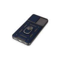 Newface Samsung Galaxy A14 4G Kılıf Pars Lens Yüzüklü Silikon - Lacivert