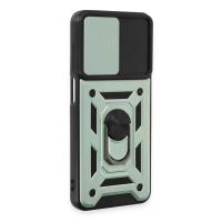 Newface Samsung Galaxy A14 4G Kılıf Pars Lens Yüzüklü Silikon - Yeşil