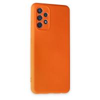 Newface Samsung Galaxy A52 Kılıf Nano içi Kadife Silikon - Turuncu